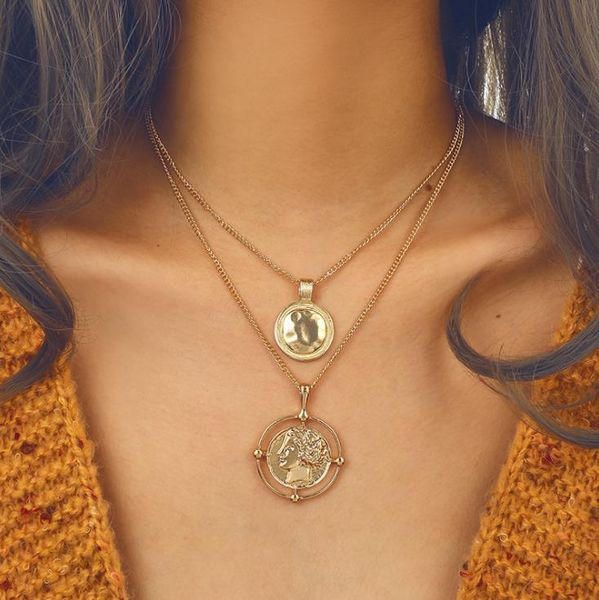 pendant necklaces fashion multi-layered gold portrait head coin for women charm classic long necklace 2021 boho jewelry, Silver
pendant necklaces fashion multi-layered gold portrait head coin for women charm classic long necklace 2021 boho jewelry, Silver