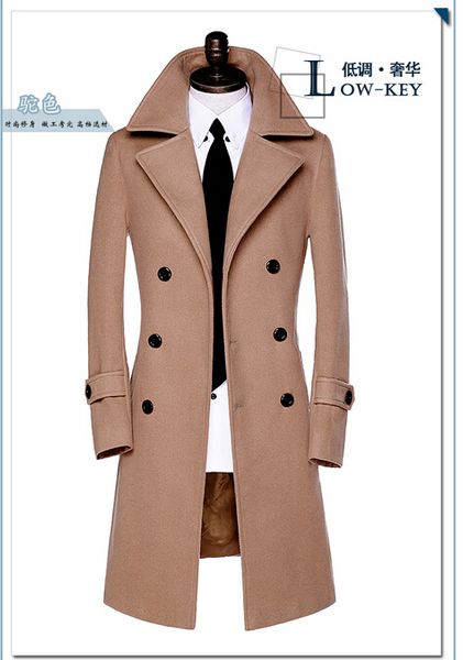 2016 new autumn double breasted wool coat men fit slim mens pea coat woolen fashion casual male coats cashmere plus size s - 9xl, Black
2016 new autumn double breasted wool coat men fit slim mens pea coat woolen fashion casual male coats cashmere plus size s - 9xl, Black