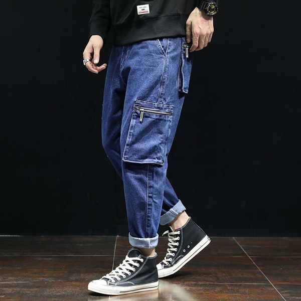 мужская мода джинсы сыпучие багги хлопок denim штанах с застежкой-молнией карман hip hop гарем бегуны брюки брюки мужские одежда, Blue
мужская мода джинсы сыпучие багги хлопок denim штанах с застежкой-молнией карман hip hop гарем бегуны брюки брюки мужские одежда, Blue