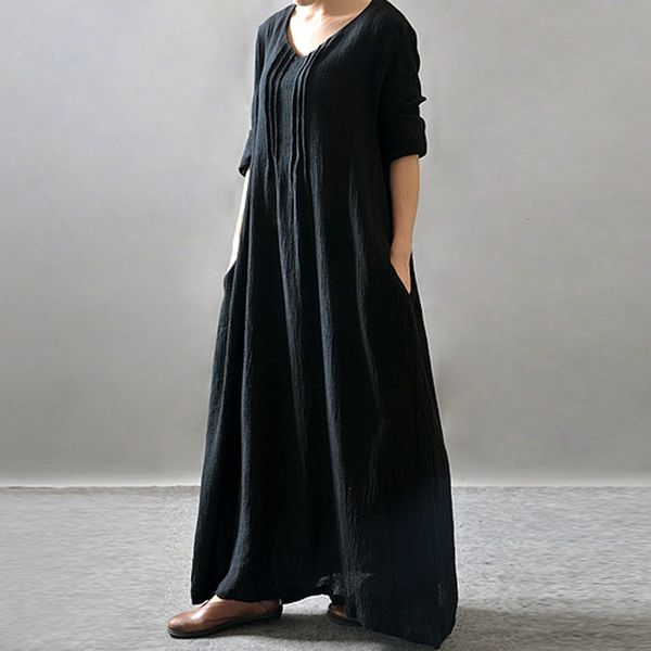 maxi dresses womens clothing summer 2019 vintage dresses solid v neck long sleeve cotton maxi dress plus size robe femme designer clothes, Black;gray
maxi dresses womens clothing summer 2019 vintage dresses solid v neck long sleeve cotton maxi dress plus size robe femme designer clothes, Black;gray