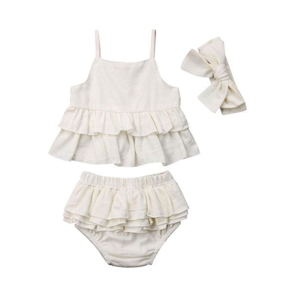 1-4years toddler kid baby girl solid color headband ruffle shorts 3pcs outfit summer, White
1-4years toddler kid baby girl solid color headband ruffle shorts 3pcs outfit summer, White