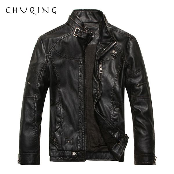chuqing 2019 new fashion men's leather motorcycle leather jacket men plus velvet men's jacket, Black;brown
chuqing 2019 new fashion men's leather motorcycle leather jacket men plus velvet men's jacket, Black;brown