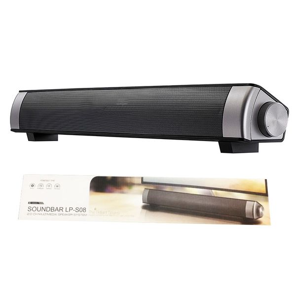 S08 Powerful Bluetooth Soundbar 10W Audio Wireless Slim Stereo Speaker LP-08 In Built Subwoofer for TV PC Home Theater Sound System Surround
S08 Powerful Bluetooth Soundbar 10W Audio Wireless Slim Stereo Speaker LP-08 In Built Subwoofer for TV PC Home Theater Sound System Surround