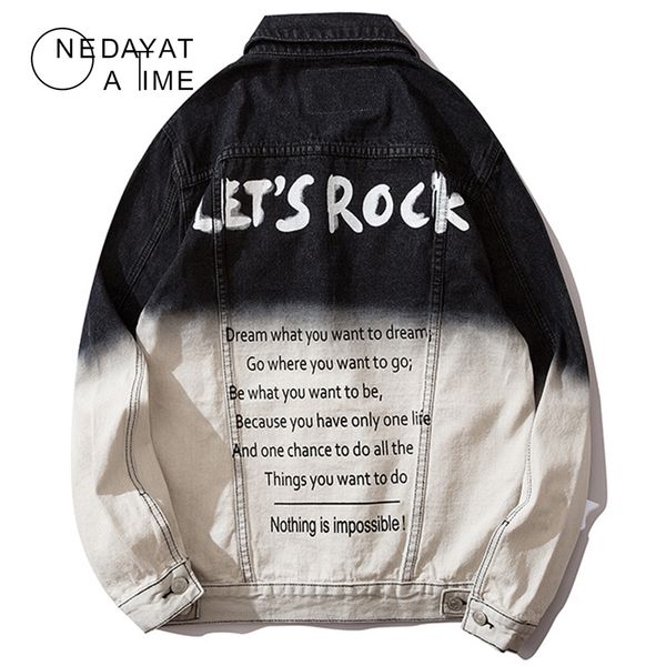 men's jackets hip hop gradient denim coats men streetwear hiphip casual white jeans jacket fashion punk rock cowboy carg coat 2021, Black;brown
men's jackets hip hop gradient denim coats men streetwear hiphip casual white jeans jacket fashion punk rock cowboy carg coat 2021, Black;brown