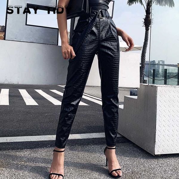 stay tidy 2020 black pattern pu искусственной кожи высокой талией pant женщин способа с поясом карманный карандаш брюки streetwear, Black;white
stay tidy 2020 black pattern pu искусственной кожи высокой талией pant женщин способа с поясом карманный карандаш брюки streetwear, Black;white