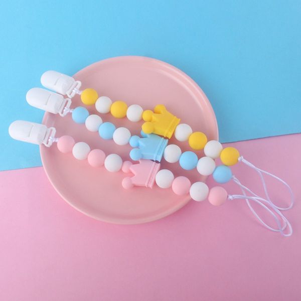 1pcs pink silicone personalised name baby pacifier clips crochet beads silicone crown pacifier chain holder baby shower gift
1pcs pink silicone personalised name baby pacifier clips crochet beads silicone crown pacifier chain holder baby shower gift