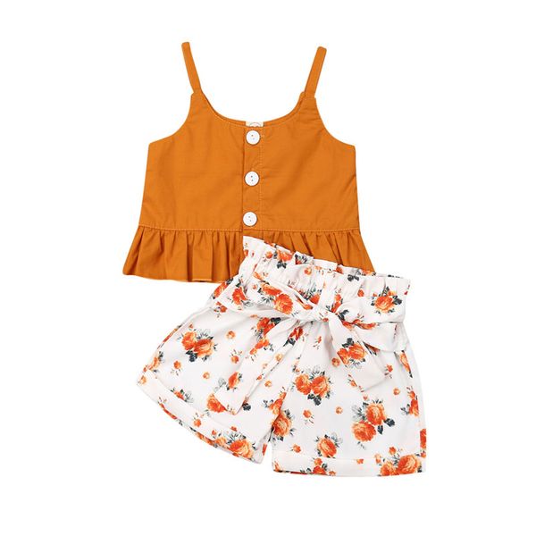 summer boho toddler kids baby girl clothes sets buttons sling vest crop +floral wide leg shorts baby girl 2pcs outfits 0-4y, White
summer boho toddler kids baby girl clothes sets buttons sling vest crop +floral wide leg shorts baby girl 2pcs outfits 0-4y, White
