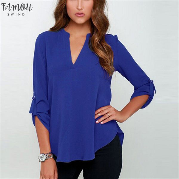 2020 women and blouse v neck 3 4 sleeve chiffon blouse for regular women loose blusas summer blusas mujer, White
2020 women and blouse v neck 3 4 sleeve chiffon blouse for regular women loose blusas summer blusas mujer, White