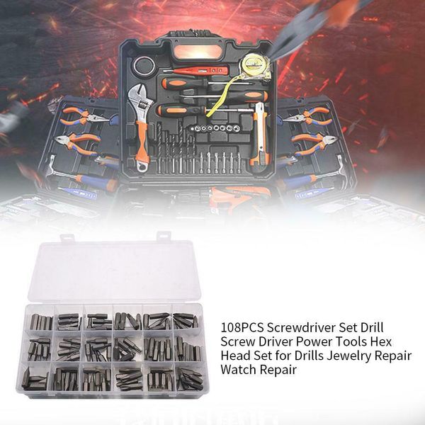 108pcs screw driver set drill power tools hex head kit for jewelry watch repairing i88 #1
108pcs screw driver set drill power tools hex head kit for jewelry watch repairing i88 #1