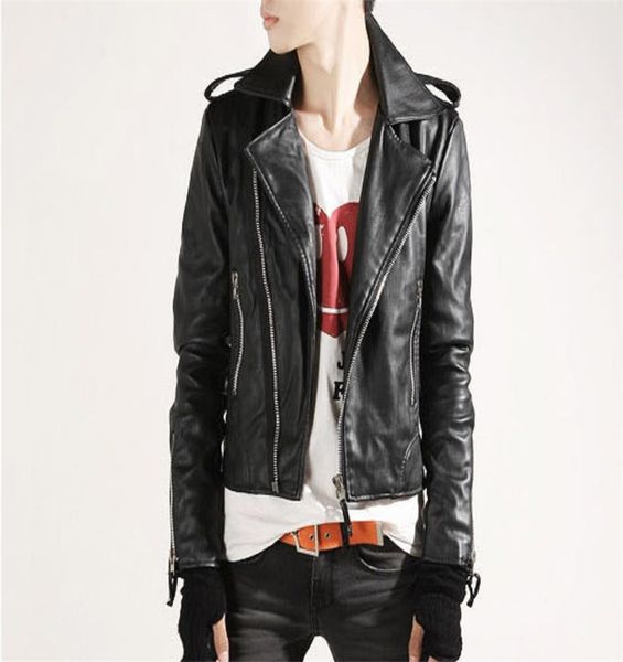pu leather jacket coats for japanese and korean men fitted with inclined zipper locomotive thickened thermal lapel jackets coats, Black
pu leather jacket coats for japanese and korean men fitted with inclined zipper locomotive thickened thermal lapel jackets coats, Black