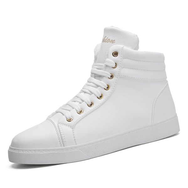 new fashion men boots for men ankle boots high lace up breathable leather casual shoes warm plush white shoes, Black
new fashion men boots for men ankle boots high lace up breathable leather casual shoes warm plush white shoes, Black