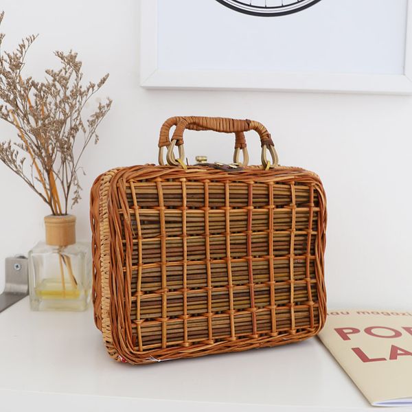 sac a main square simple rattan handbags pastoral hand-woven straw handbags fashion simple retro storage box women handbag
sac a main square simple rattan handbags pastoral hand-woven straw handbags fashion simple retro storage box women handbag