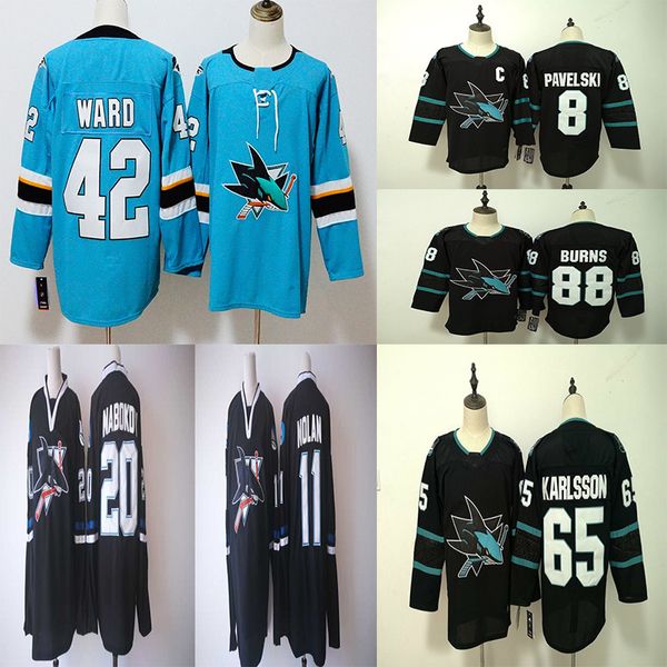 San Jose Sharks Jersey Hockey 8 Joe Pavelski 42 Joel Ward 20 Evgeni Nabokov 65 Erik Karlsson 88 Brent Burns Green Black
San Jose Sharks Jersey Hockey 8 Joe Pavelski 42 Joel Ward 20 Evgeni Nabokov 65 Erik Karlsson 88 Brent Burns Green Black