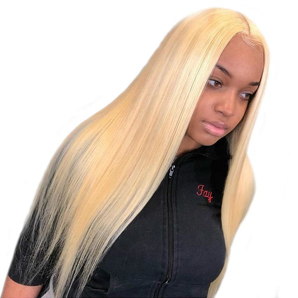 613 blonde lace front wig brazilian human hair 150% 360 lace frontal pre plucked with baby hair remy straight wig, Black
613 blonde lace front wig brazilian human hair 150% 360 lace frontal pre plucked with baby hair remy straight wig, Black