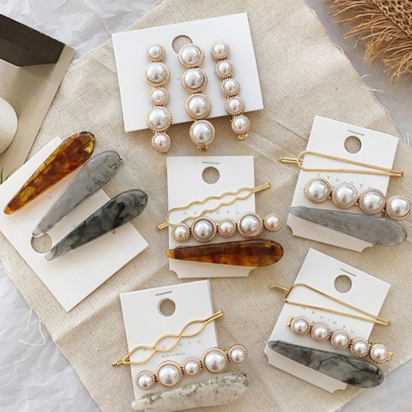 In korean tyle marble hairpin et combination temperament pearl bang clip edge clip hair clip
In korean tyle marble hairpin et combination temperament pearl bang clip edge clip hair clip