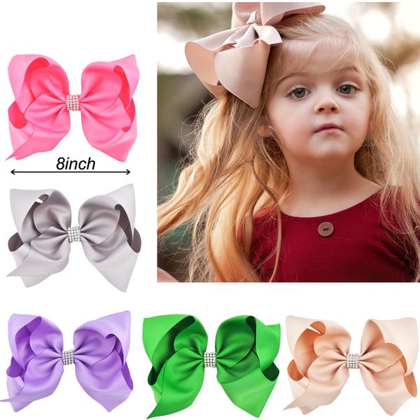 solid color 8 inch jojo hair bows with clip for baby girls giant rainbow rhinestone hairpins barrette hair accessories hairband ins, Slivery;white
solid color 8 inch jojo hair bows with clip for baby girls giant rainbow rhinestone hairpins barrette hair accessories hairband ins, Slivery;white