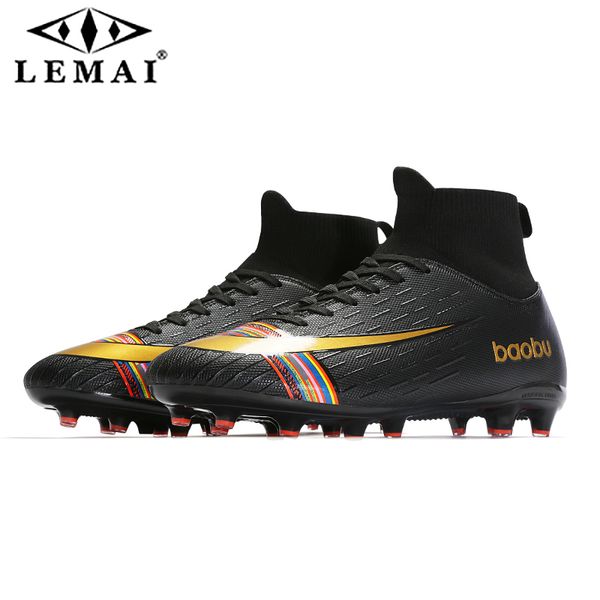 high-help artificial grass soccer shoes men's broken nails long nails non-slip football shoes solid color, Black
high-help artificial grass soccer shoes men's broken nails long nails non-slip football shoes solid color, Black