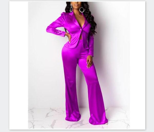 women 2 piece tracksuits slim designer wide leg pants button v neck long sleeved suit jackets fashion women tracksuits, White
women 2 piece tracksuits slim designer wide leg pants button v neck long sleeved suit jackets fashion women tracksuits, White