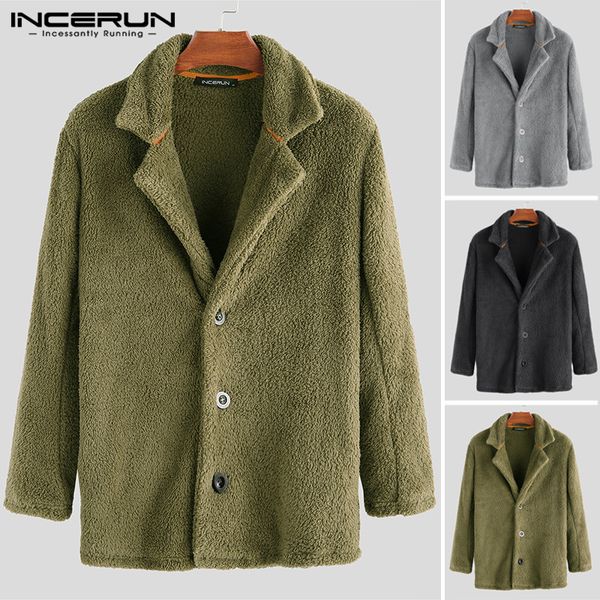 incerun casual men coats pure color long sleeve turn-down collar stylish mens jackets social baggy single breasted pockets coats, Black;brown
incerun casual men coats pure color long sleeve turn-down collar stylish mens jackets social baggy single breasted pockets coats, Black;brown