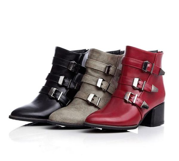 plus size 33 to 42 to 48 trendy buckles chunky heel knight boots women designer shoes red grey black 6cm
plus size 33 to 42 to 48 trendy buckles chunky heel knight boots women designer shoes red grey black 6cm