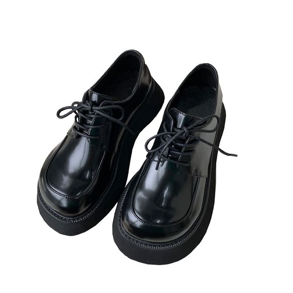 2020 new arrival women's thick bottom shoes shiny patent leather casual shoes british style street fashion flat for women, Black
2020 new arrival women's thick bottom shoes shiny patent leather casual shoes british style street fashion flat for women, Black