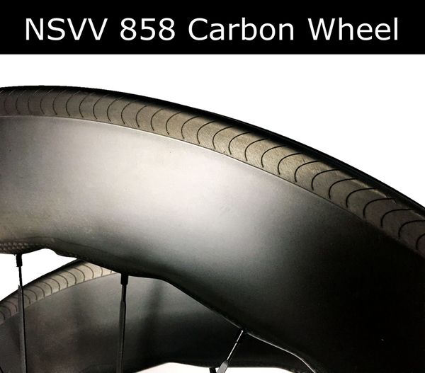 

700c road bike 858 80mm carbon wheel pecial brake urface tubele wheel et r23 hub 24 24hole