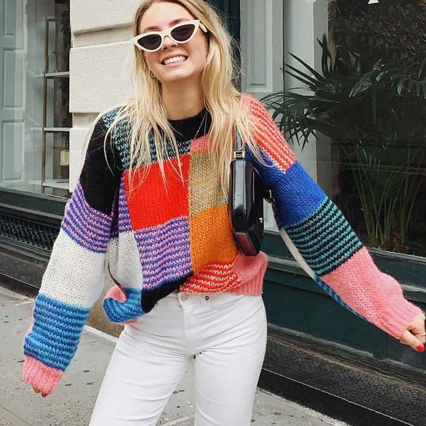 2020 fashion winter long sleeve pullover for colorful square mohair boho sweaters autumn winter warm women sweater casual gypsy knit sweater, White;black
2020 fashion winter long sleeve pullover for colorful square mohair boho sweaters autumn winter warm women sweater casual gypsy knit sweater, White;black