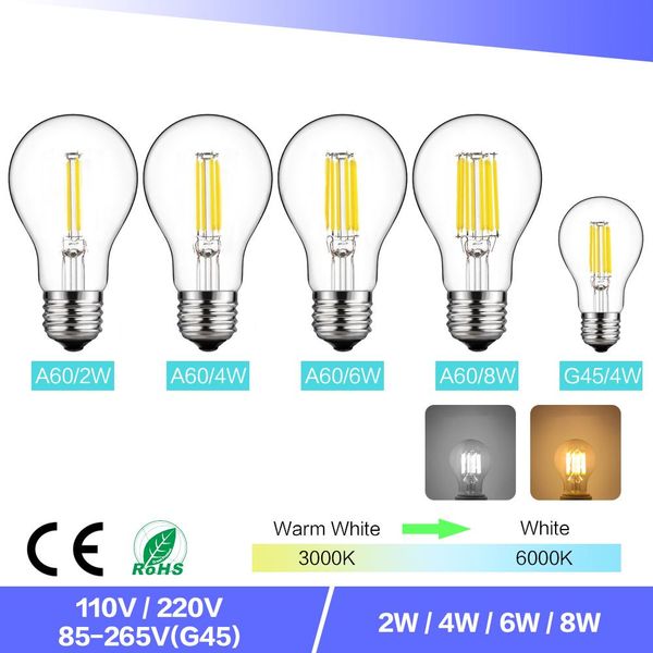 dimming e27 edison filament led bulb 2w 4w 6w 8w a60 bulb glass enclosure bulb white warm white 360 angle ac110v ac220v
dimming e27 edison filament led bulb 2w 4w 6w 8w a60 bulb glass enclosure bulb white warm white 360 angle ac110v ac220v