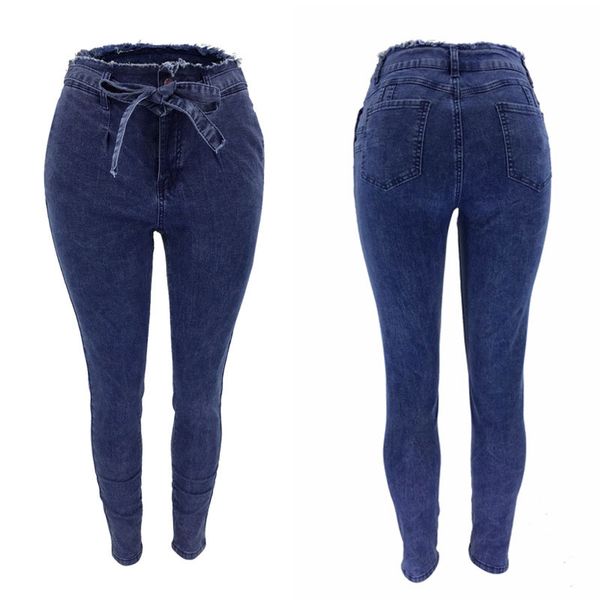 women slim jeans fashional tassel sashes high waist pant ladies long denim pants casual fit female trousers ing, Blue
women slim jeans fashional tassel sashes high waist pant ladies long denim pants casual fit female trousers ing, Blue