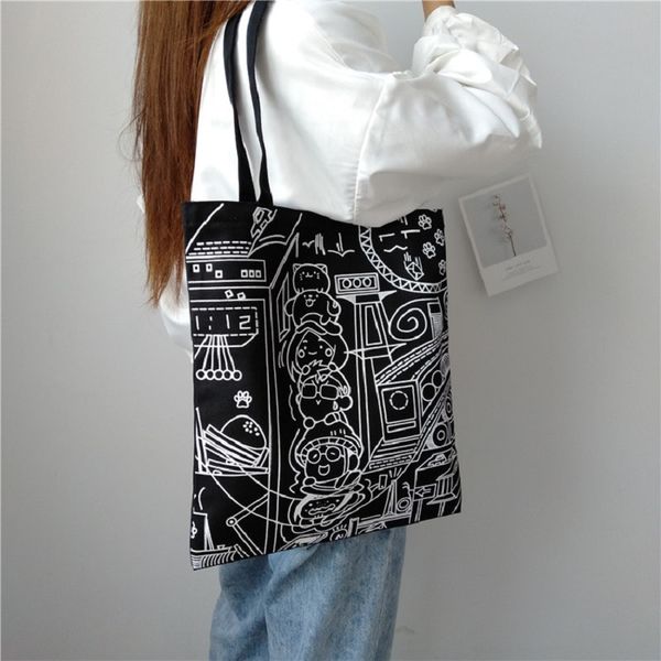 large capacity shoulder bag female new simple canvas bag fashion korean ins harajuku vintage printing casual female shoulder
large capacity shoulder bag female new simple canvas bag fashion korean ins harajuku vintage printing casual female shoulder