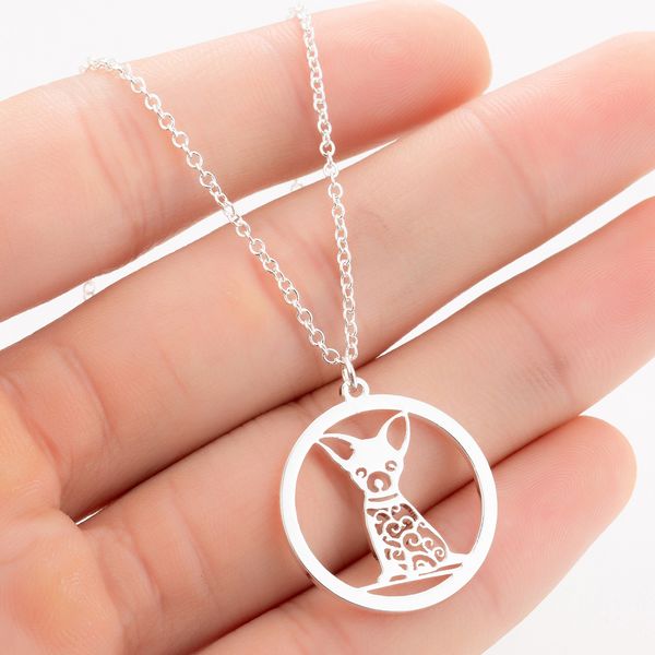 new jewelry stainless steel pet dog chihuahua necklace small fresh necklace women, Silver
new jewelry stainless steel pet dog chihuahua necklace small fresh necklace women, Silver