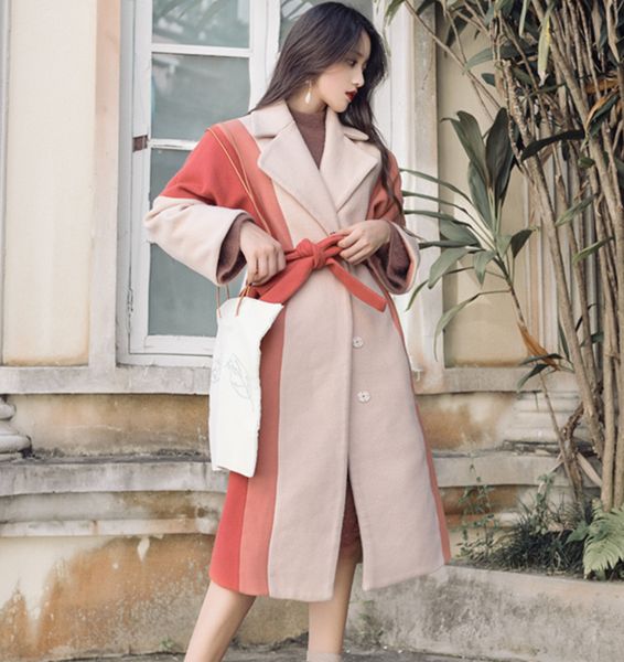 new fashion oversize women outerwear 2018 runway autumn winter wool tweed patchwork bow casual turn down collar loose wool coats, Black
new fashion oversize women outerwear 2018 runway autumn winter wool tweed patchwork bow casual turn down collar loose wool coats, Black