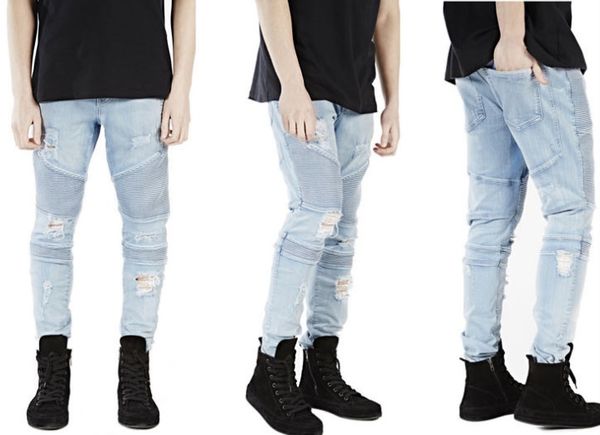 2019 fashion men's distressed ripped skinny jeans fashion designer mens jeans slim motorcycle moto biker mens denim a001 hip hop men je, Blue
2019 fashion men's distressed ripped skinny jeans fashion designer mens jeans slim motorcycle moto biker mens denim a001 hip hop men je, Blue