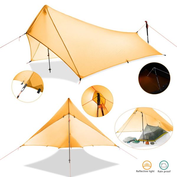 ultralight 310g flysheet tent waterproof 20d double-sided silicone coating nylon camping shelter canopy rainfly lightweight tarp
ultralight 310g flysheet tent waterproof 20d double-sided silicone coating nylon camping shelter canopy rainfly lightweight tarp