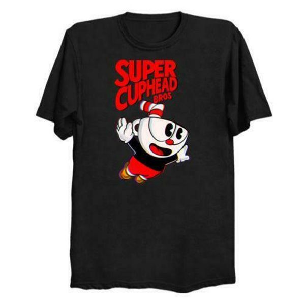 super cuphead bros men's black t-shirt tees clothing mens t shirt summer o neck funny design tee shirt, White;black
super cuphead bros men's black t-shirt tees clothing mens t shirt summer o neck funny design tee shirt, White;black