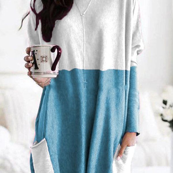 jumper autumn daily patchwork round neck with pockets women blouse fashion long sleeve shopping casual street loose baggy, White
jumper autumn daily patchwork round neck with pockets women blouse fashion long sleeve shopping casual street loose baggy, White