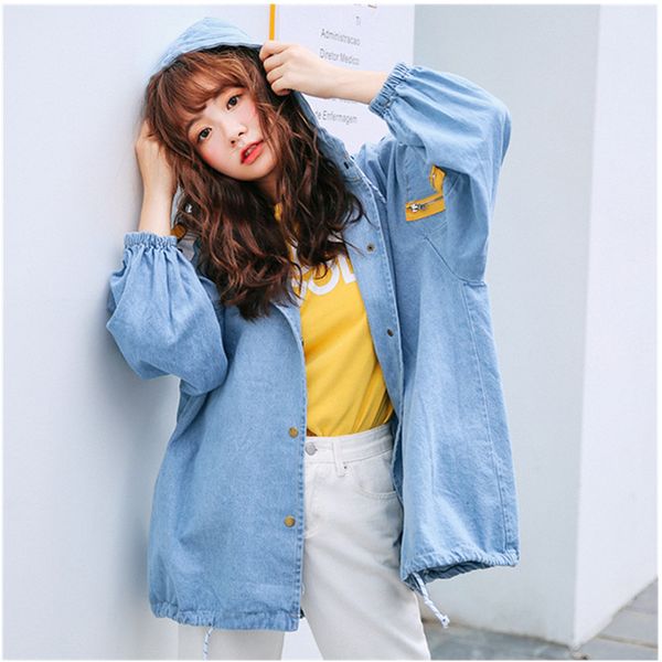 harajuku street styel women hooded long denim jacket hood big size hoodie jean jacket female coat, Black;brown
harajuku street styel women hooded long denim jacket hood big size hoodie jean jacket female coat, Black;brown
