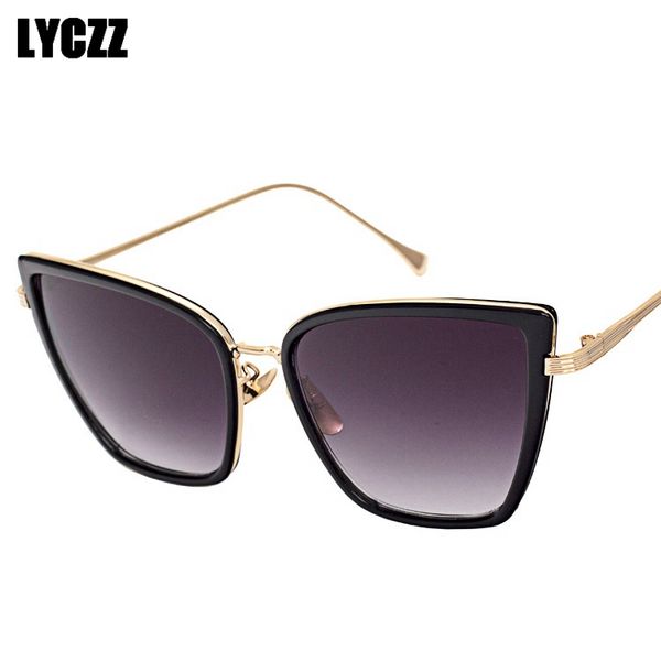 lyczz 2019 women new cat eye sunglasses vintage oversized luxury eyewear metal frame gradient glasses uv400 gafas, White;black
lyczz 2019 women new cat eye sunglasses vintage oversized luxury eyewear metal frame gradient glasses uv400 gafas, White;black