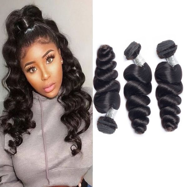 3 pieces remy loose wave human hair extensions double drawn brazilian malaysian mongolian loose wave weave virgin hair wefts bundles, Black
3 pieces remy loose wave human hair extensions double drawn brazilian malaysian mongolian loose wave weave virgin hair wefts bundles, Black