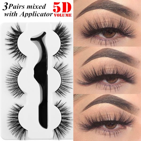 3 pairs fluffy 5d false eyelashes with tweezer natural long handmade wispy lashes eye makeup beauty extension tools
3 pairs fluffy 5d false eyelashes with tweezer natural long handmade wispy lashes eye makeup beauty extension tools