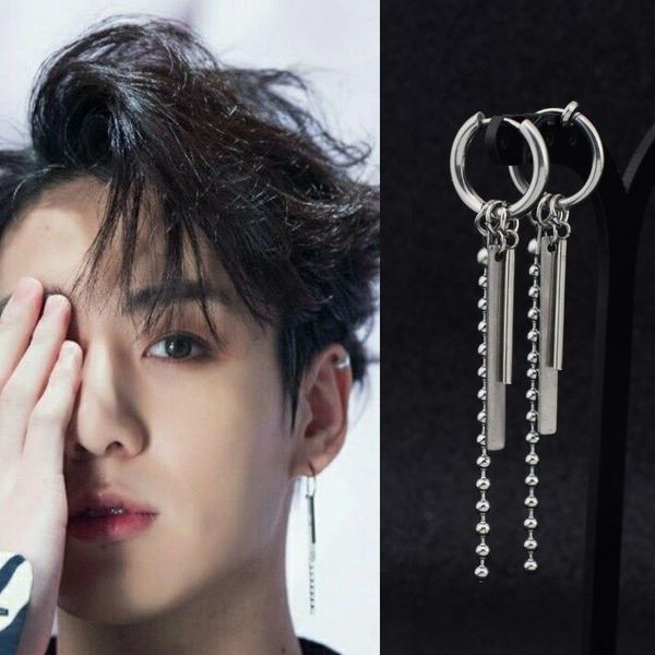 idol kpop dna korean boys stainless steel stud earrings ear clip stick long chain men women rock rap grunge hipster punk unisex, Silver
idol kpop dna korean boys stainless steel stud earrings ear clip stick long chain men women rock rap grunge hipster punk unisex, Silver