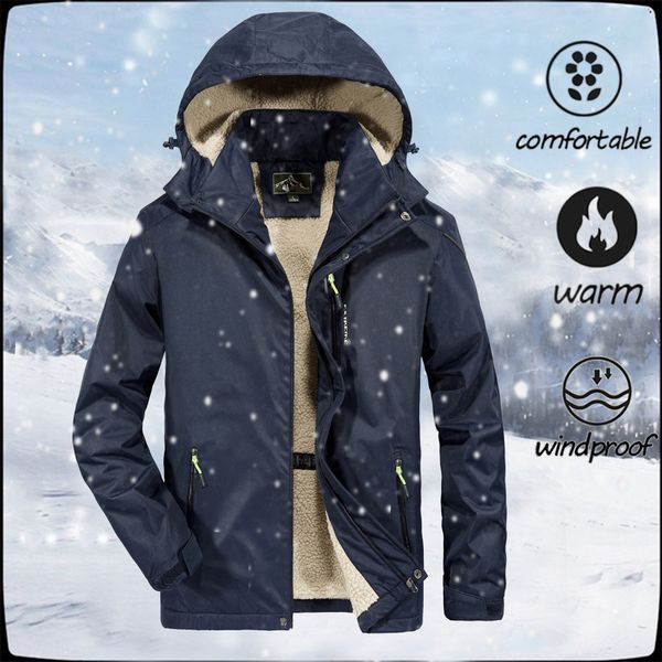 men's parka 2019 windbreaker autumn brand winter jacket long sleeve hooded zipper fleece outdoor coat men parkas outerwear, Black
men's parka 2019 windbreaker autumn brand winter jacket long sleeve hooded zipper fleece outdoor coat men parkas outerwear, Black