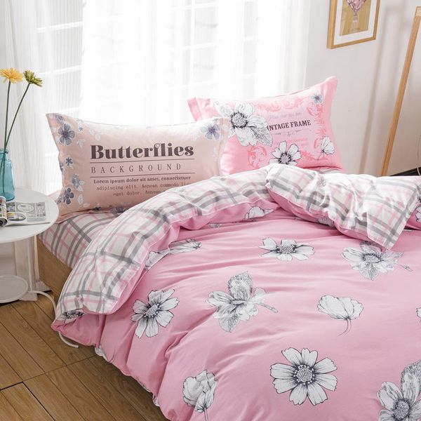 fresh pink white flower plaid bedding set 100% cotton girl kid bedroom decor 3d duvet cover full sizes bed linens 4/5pcs
fresh pink white flower plaid bedding set 100% cotton girl kid bedroom decor 3d duvet cover full sizes bed linens 4/5pcs
