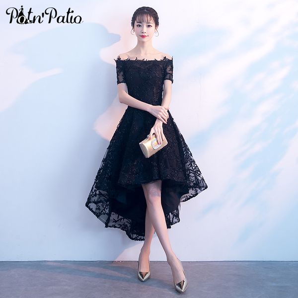 elegant boat neck off the shoulder high low prom dresses 2020 short front long back lace black prom dresses plus size, White;black
elegant boat neck off the shoulder high low prom dresses 2020 short front long back lace black prom dresses plus size, White;black