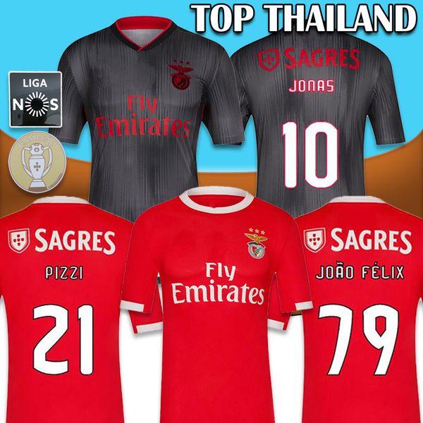 

19 20 camisa de futebol Benfica Soccer Jersey JONAS JOAO FELIX MEN PIZZI SEFEROVIC SALVIO Home Away Shirts JARDEL Football shirts Uniforms