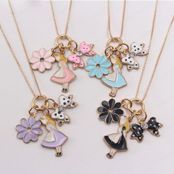 new kids girls long chain necklace with cute maid flower pendants children necklace party jewelry 1pcs, Silver
new kids girls long chain necklace with cute maid flower pendants children necklace party jewelry 1pcs, Silver