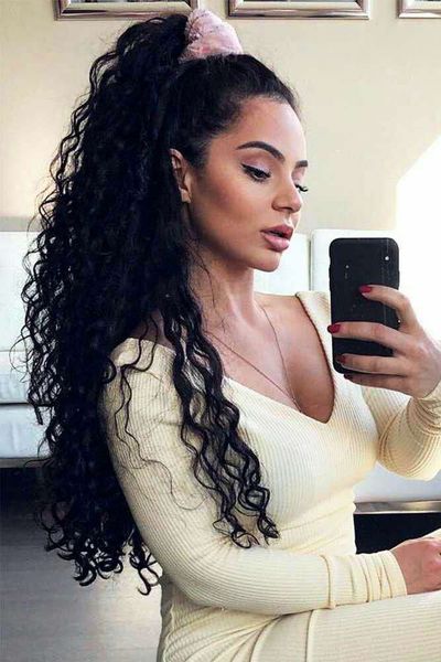 new arrival peruvian human virgin remy kinky curly ponytail hair extensions clip ins natral black color hairpiece 140g one bundle
new arrival peruvian human virgin remy kinky curly ponytail hair extensions clip ins natral black color hairpiece 140g one bundle