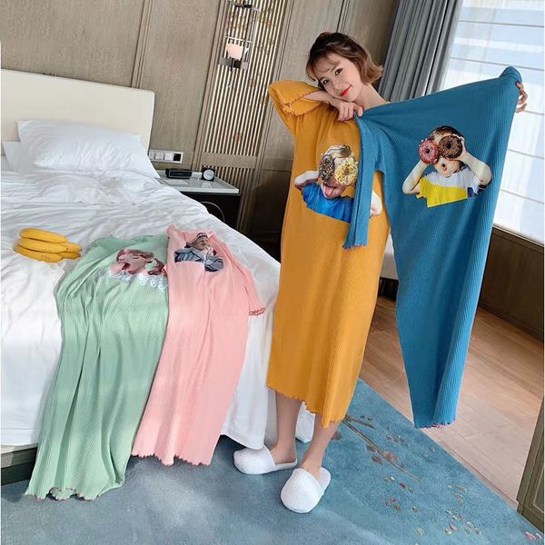women's sleepwear 2021 spring autumn cotton lovely cartoon large size home dress casual women nightgowns sleepshirts, Black;red
women's sleepwear 2021 spring autumn cotton lovely cartoon large size home dress casual women nightgowns sleepshirts, Black;red