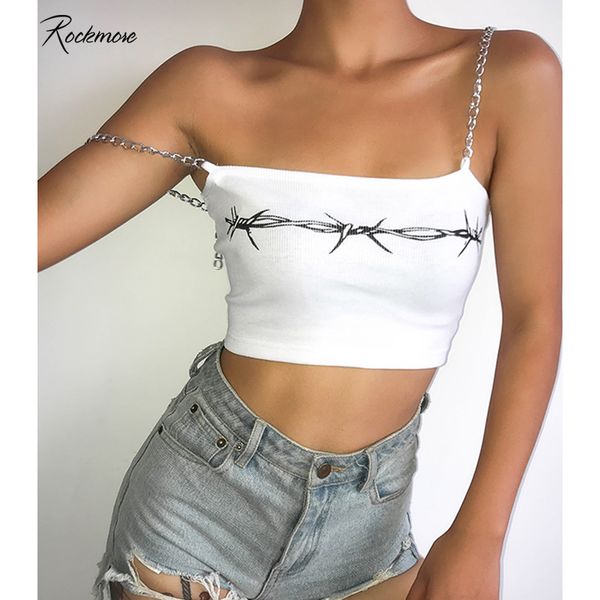 rockmore korea harajuku women spaghetti strap skinny chain strappy streetwear bodycon backless printed crop femme vest club, White
rockmore korea harajuku women spaghetti strap skinny chain strappy streetwear bodycon backless printed crop femme vest club, White