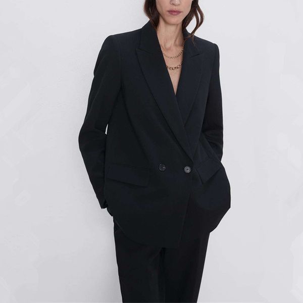women's suit fashionable ladies' suit 2-piece jacket trousers women's casual solid color double-breasted, White;black
women's suit fashionable ladies' suit 2-piece jacket trousers women's casual solid color double-breasted, White;black